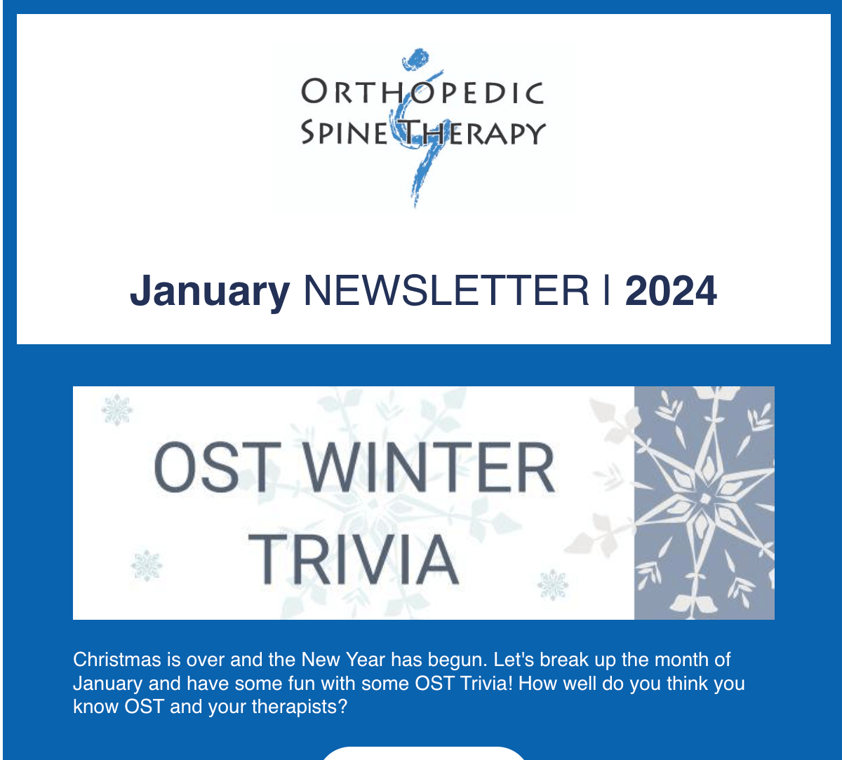 January Newsletter: Winter Stew, Trivia and More.