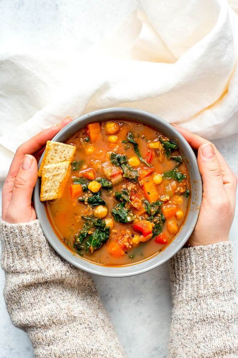 Slow-Cooker-Tuscan-Sausage-and-Kale-Soup-17 healthy-pumpkin-pie-bars