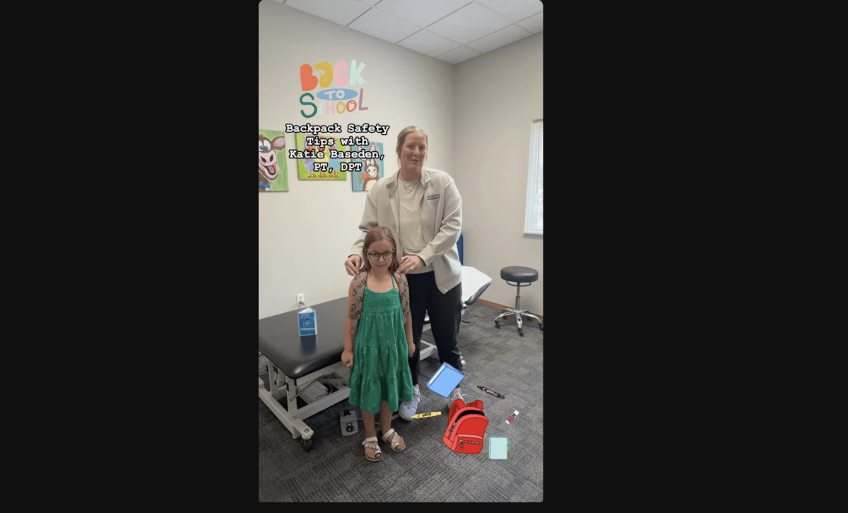 Backpack Safety Tips with Katie Baseden, PT, DPT